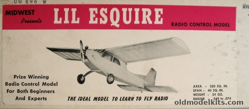 Midwest Lil Esquire - 40 inch Wingspan RC Flying Balsa Model Airplane Kit, RC-5 plastic model kit